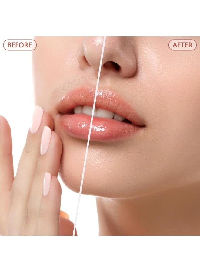 إزالة شعر الوجه للنساء - كما تظهر على التلفزيون حلاقة الوجه غير المؤلمة - جهاز إزالة الشعر الكهربائي لشفاه الوجه الخوخ مع الضوء - Image 2